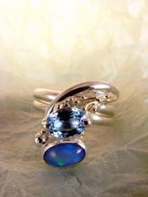 Gregory Pyra Piro #Schmuckkunst Handgemachter Unikatschmuck Original von Handwerker in Silber und Gold mit #Opal Unikat #Ring Nr. 2015