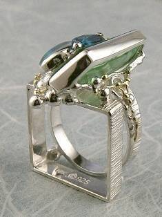Gregory Pyra Piro #Schmuckkunst Handgemachter Unikatschmuck Original von Handwerker in Silber und Gold mit #Opal Unikat #Ring Nr. 3894