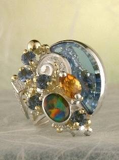Gregory Pyra Piro #Schmuckkunst Handgemachter Unikatschmuck Original von Handwerker in Silber und Gold mit #Opal Unikat #Ring Nr. 5731