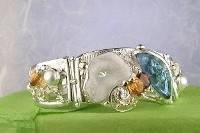 håndlagde smykker laget av en håndverker, hvor man kan kjøpe smykker laget av en håndverker, hvor man kan kjøpe smykker inspirert av retro-fasjon, hvor man kan kjøpe smykker med antikk utseende, kunstgallerier som selger håndlagde smykker, hvor man kan kjøpe smykker som selges i kunstgallerier , Citrin, Granat Druse, Glas, Perler, Armbånd med Citrin og Granat Nummer 8032