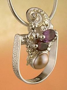 anillo plata de ley y oro 585 con piedras de moda, anillo para mujeres de plata de ley con piedras, joyas de autor plata de ley con piedras para mujeres, anillo #Colgante 7302