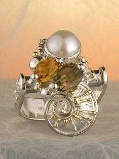 ručně vyrobene prstýnky přívěsky, umělecké šperky v Prazě od umělec Gregory Pyra Piro, prsten přívěsek 3382