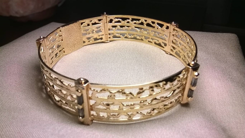 Gregory Pyra Piro Armband im Gold 750 mit Turmalin und Sapphire