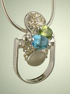 unique design jewelry from gold and siilver, where to buy jewelry from gold and silver with stones, where to buy jewelry made by artist, jewelry made by artist from gold and silver with stones Pendant 2893