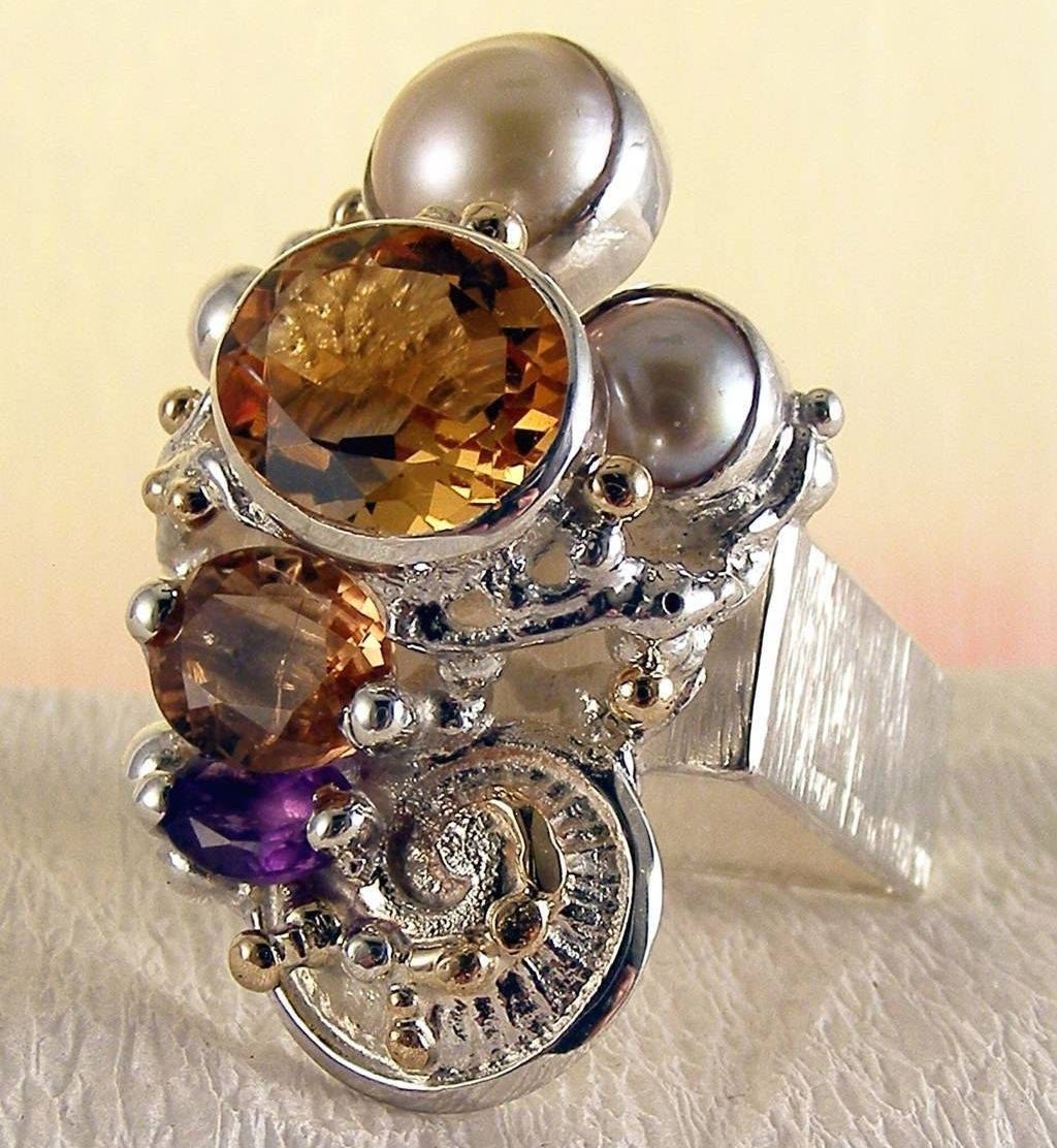 original maker's handcrafted jewellery, gregory pyra piro ring 4291, mixed metal jewelry, 14k gold and silver, sterling silver and 14 karat gold, artist with own style, unique style jewelry, silver and gemstone jewelry, gemstone and pearl jewelry, gold and color gemstone jewelry, citrine, tourmaline, amethyst, pearl, art nouveau inspired fashion jewelry, jewellery with natural pearls and semi precious stones, contemporary jewelry from silver and gold, art jewellery with colour stones, contemporary jewelry with pearls and color stones, jewellery made from silver and gold with natural pearls and natural gemstones, shopping for diamonds and designer jewellery, accessories with color stones and pearls, artisan handcrafted jewellery with natural gemstones and natural pearls, jewelry made first hand, art and craft gallery artisan handcrafted jewellery for sale, jewellery with ocean and seashell theme