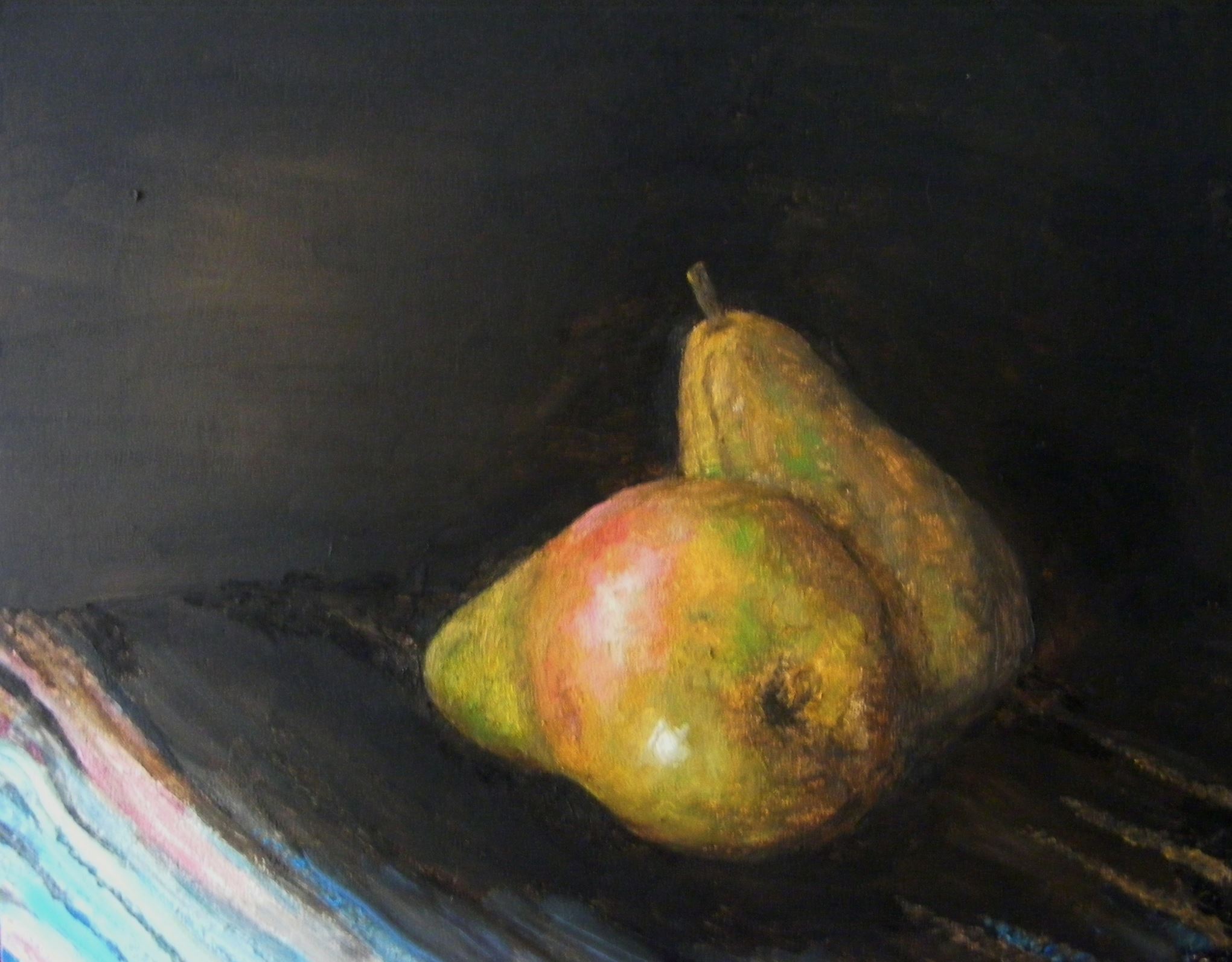 Oil Painting, Two Pears, Still Life, Gregory Pyra Piro