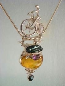 artisan made handcrafted jewelry,, jewellery with colour stones, jewellery with natural gemstones, jewellery with real pearls, where to buy jewellery for mature womens, jewellery from mixed metals with gemstones,  #Amber #Pendant 2533