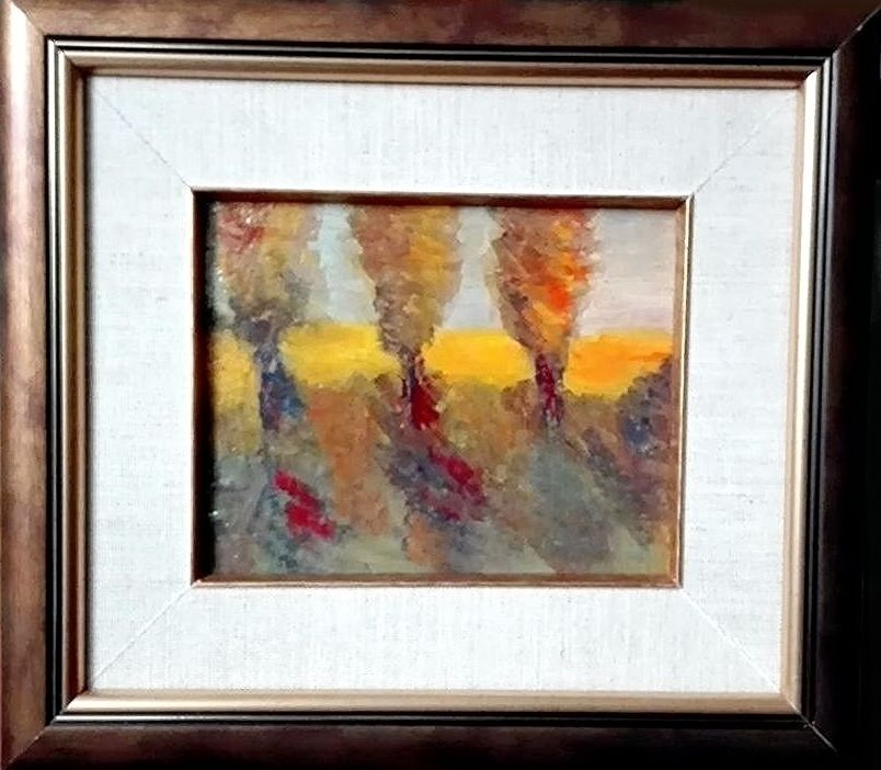 Oil Painting, Three Trees, Stanislaw Pyra Piro